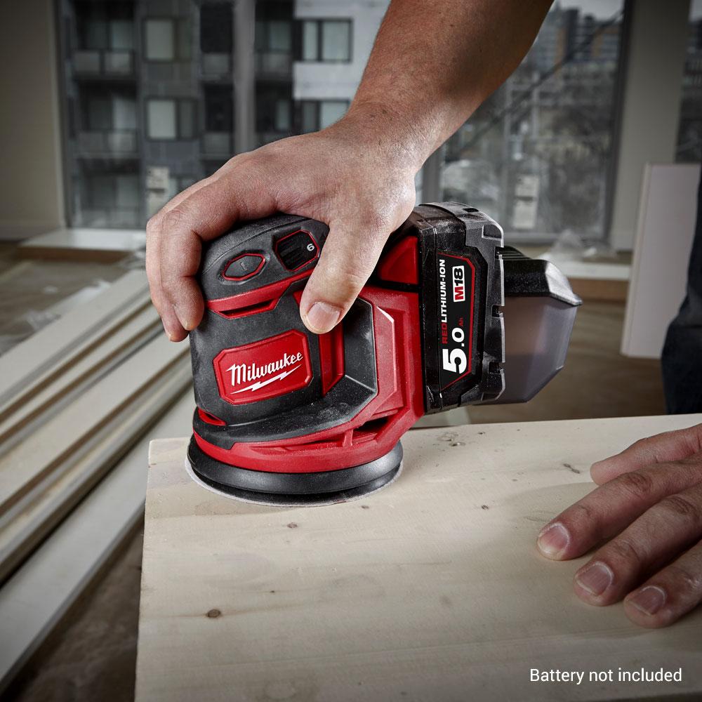 Milwaukee M18 BOS125 125mm Cordless Random Orbital Sander – Bare Unit