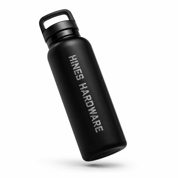 Hines Hardware Insulated Stainless Steel Water Bottle – Black