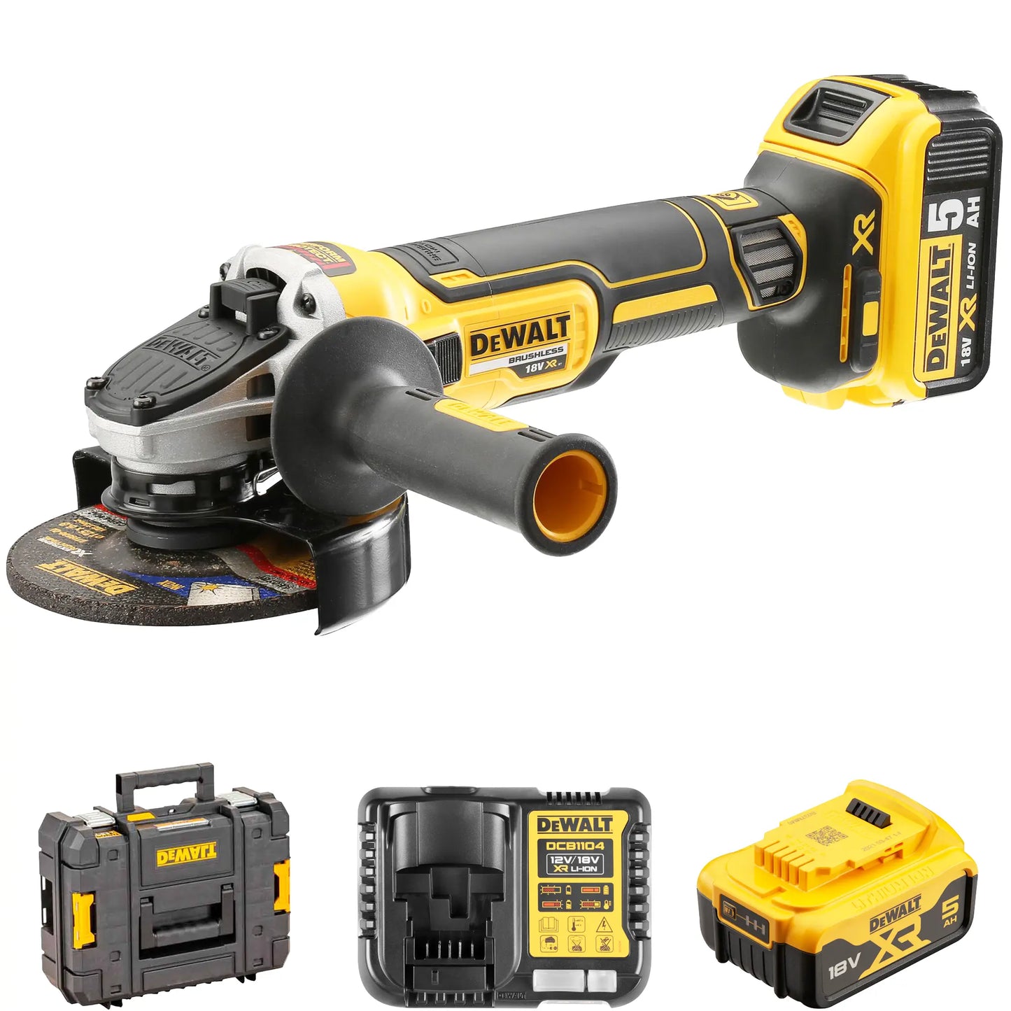 Grinder Dewalt DCG405P2-QW 18V 5Ah