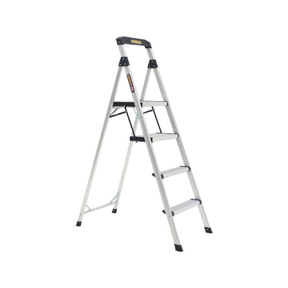 4 Step Aluminium Folding Ladder with Safety Platform