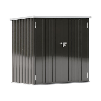 5x3ft Grey Outdoor Tool Storage Shed with Sloped Top